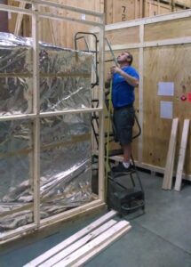 worker creating crates