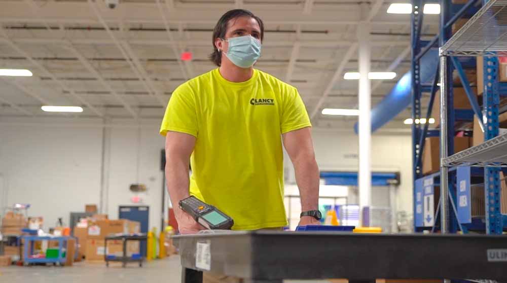 guy holding a tracking gun