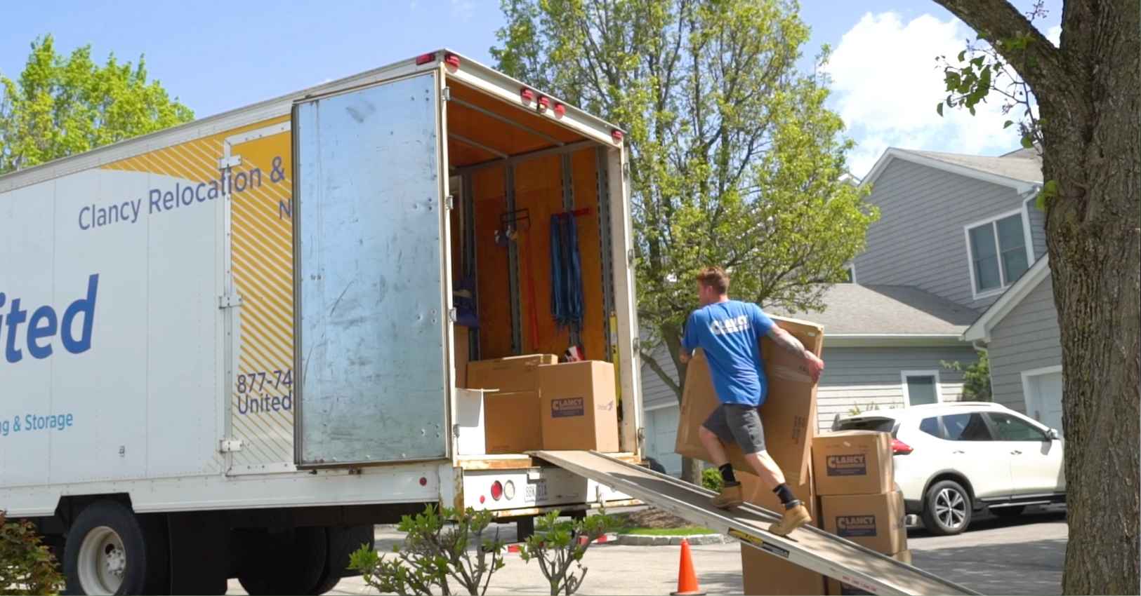 mover storing packed item preparing for cross country move
