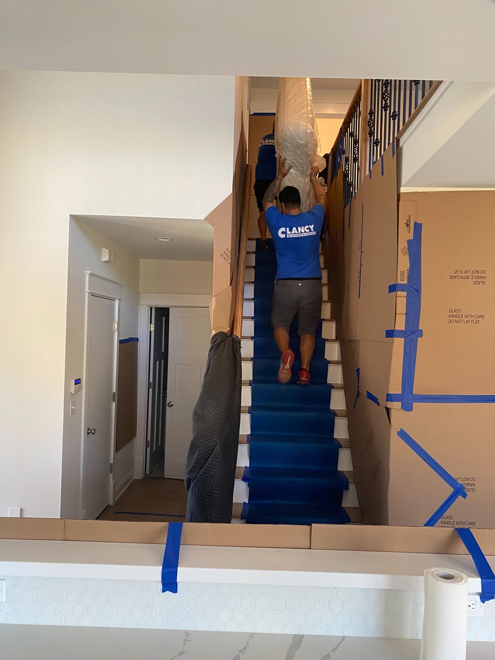 residential moving downstairs