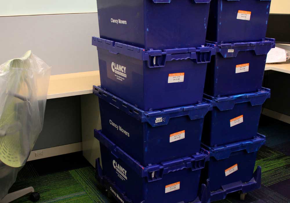 office moving crates