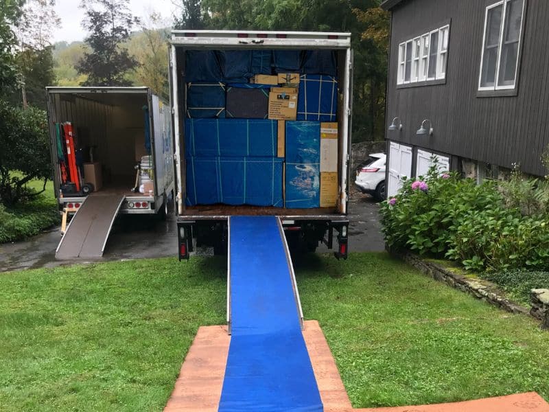 neatly packed moving truck