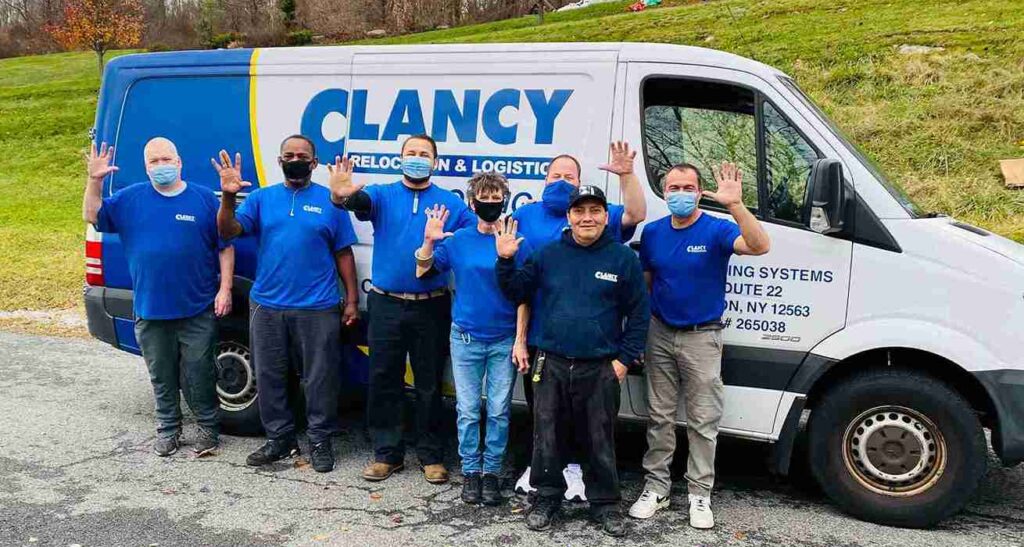 moving crew with moving truck