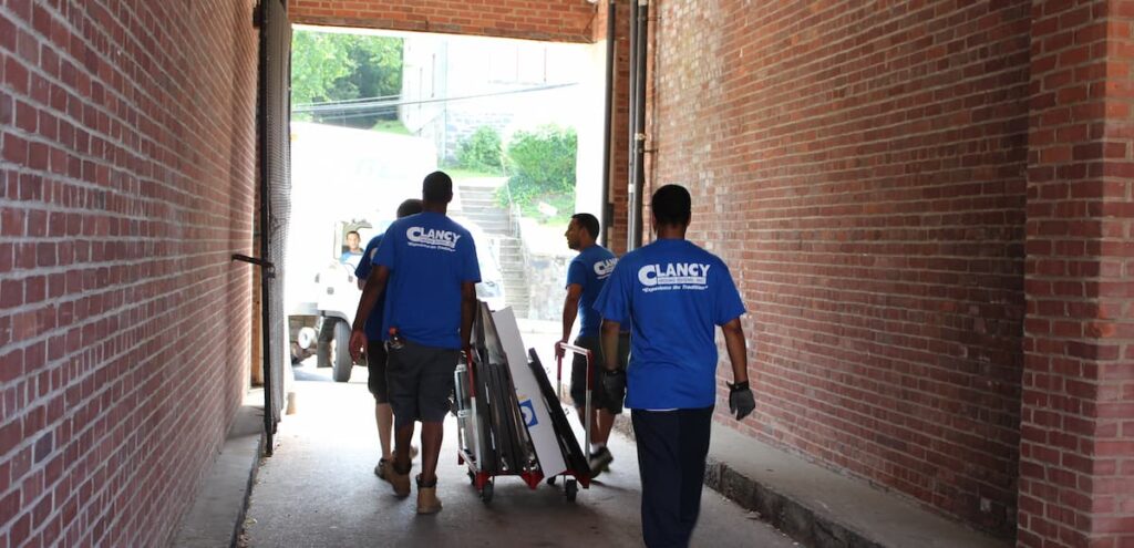 Clancy moving team loading truck