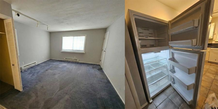 move out ready empty-room and clean fridge